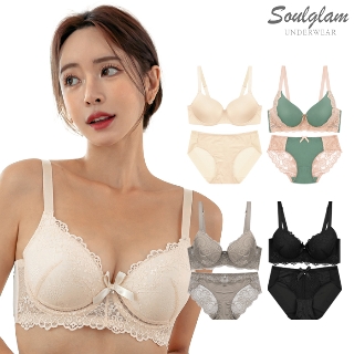 소울글램 빅사이즈여성속옷 C/D/E/F컵 브라+팬티세트/여자속옷