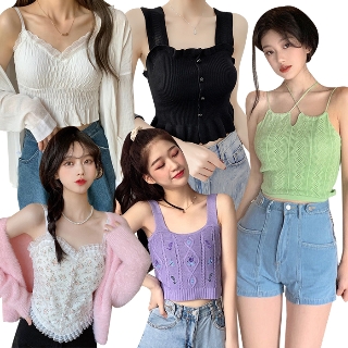[당일발송] 데일리 여성 나시/브라렛/끈나시/민소매/크롭/셔링/탱크탑/여행/여름