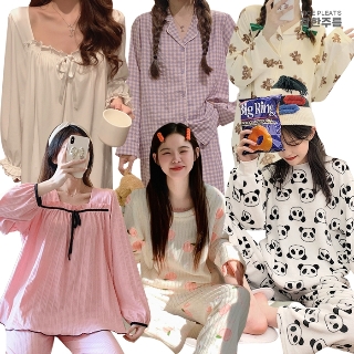편안한 수면잠옷세트 커플잠옷세트 파자마파티잠옷 원피스잠옷/모달캡 나시/브라,팬티1+1+1+1