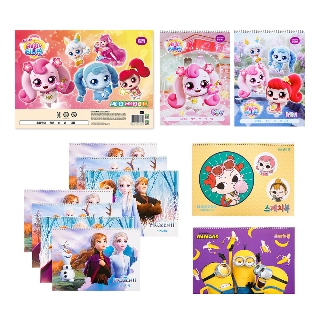 [무료배송] 7+7 EVENT 스케치북 / 캐치티니핑 디즈니 겨울왕국 밍꼬발랄